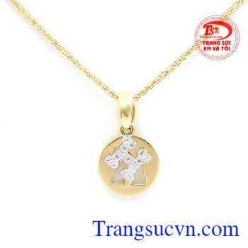 Bộ dây chuyền chữ H lấp lánh