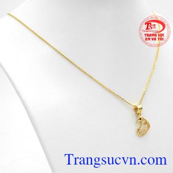 Bộ dây chuyền thiên nga vàng 10k