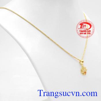 Bộ dây chuyền nữ lá phong nhỏ