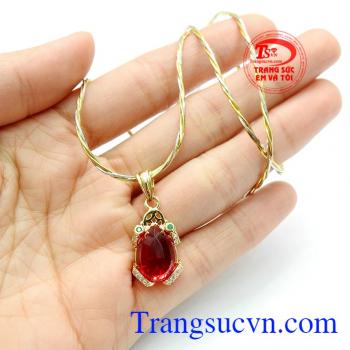 Bộ dây cóc ngậm tiền vàng mắt xanh