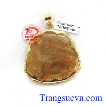 Mặt phật di lặc thạch anh tócMặt phật di lặc thạch anh tóc