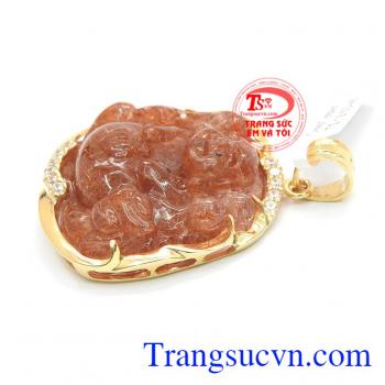 Mặt phật di lặc thạch anh bình an