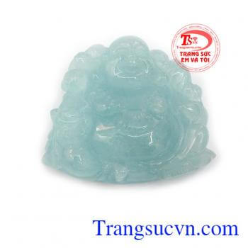 Mặt dây phật di lặc aquamarine