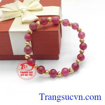 Chuỗi tay ruby kết vàng