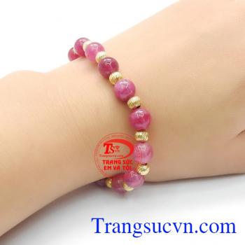 Chuỗi tay ruby kết vàng