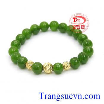 Chuỗi tay cẩm thạch gắn vàng