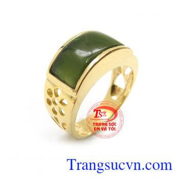 Nhẫn ngọc nephrite thiên nhiên