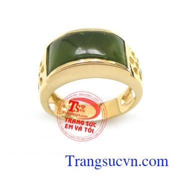 Nhẫn ngọc nephrite thiên nhiên