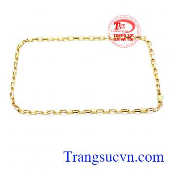 Dây chuyền vàng mắt chữ nhật size to