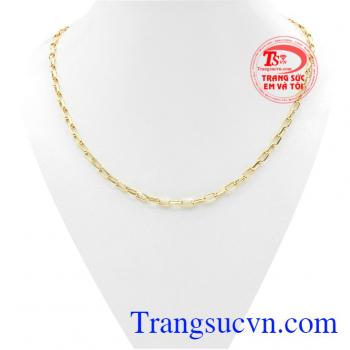 Dây chuyền vàng mắt chữ nhật size nhỏ