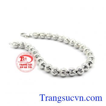 Lắc bi vàng trắng sang trọng