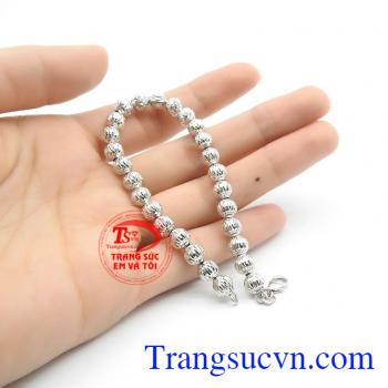 Lắc bi vàng trắng sang trọng