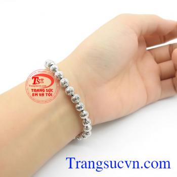 Lắc bi vàng trắng sang trọng