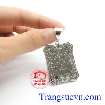 Mặt dây rồng vàng trắng 18k