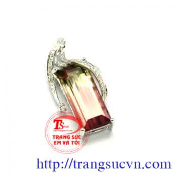 Mặt Tourmaline vàng 14k