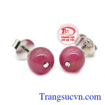 Hoa tai nụ ruby đẹp