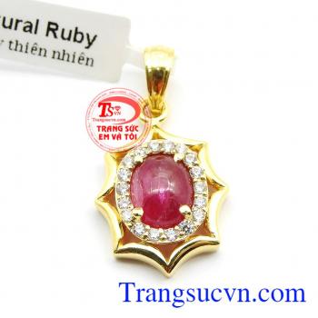 Mặt dây ruby mặt trời size to