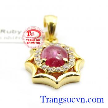 Mặt dây ruby mặt trời size to
