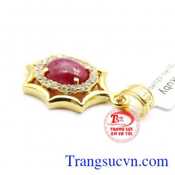 Mặt dây ruby mặt trời size to