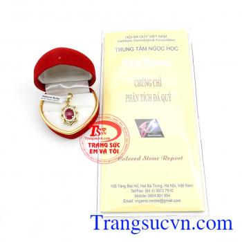 Mặt dây ruby mặt trời size to