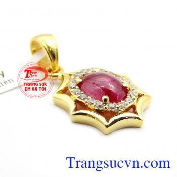Mặt dây ruby mặt trời size to