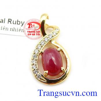 Mặt dây ruby thiên nhiên bình an