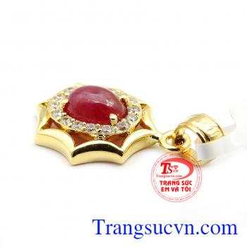 Mặt dây ruby mặt trời size nhỏ