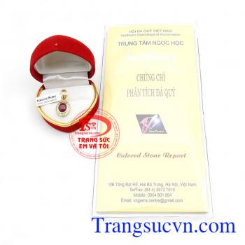 Mặt dây ruby quý phái