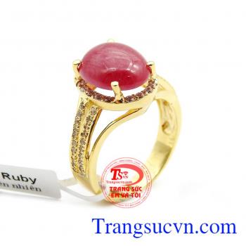 Nhẫn nữ ruby thiên nhiên đẹp