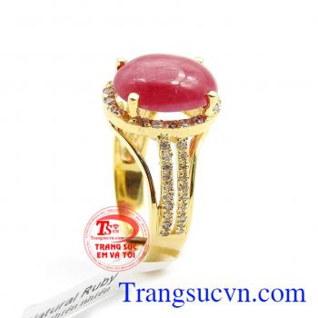 Nhẫn nữ ruby thiên nhiên đẹp