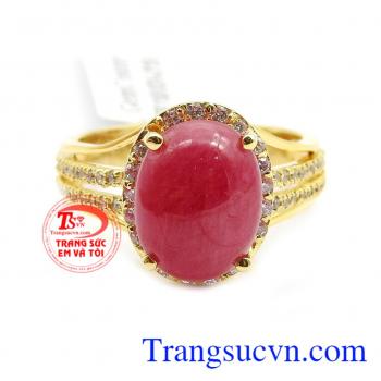 Nhẫn nữ ruby thiên nhiên đẹp