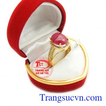 Nhẫn nữ ruby thiên nhiên đẹp