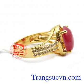 Nhẫn nữ ruby thiên nhiên đẹp