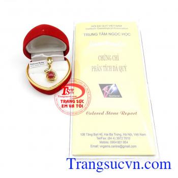 Mặt dây ruby xinh xắn