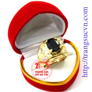Nhẫn saphire thiên nhiên, nhẫn nam vàng tây 18k đính đá sapphire thiên nhiên đẹp, nhẫn nam phong cách, nhẫn nam mệnh ThủyNhẫn saphire thiên nhiên, nhẫn nam vàng tây 18k đính đá sapphire thiên nhiên đẹp