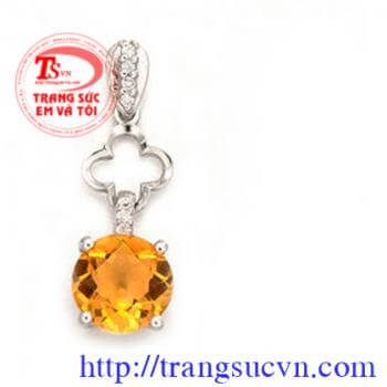 Mặt đá topaz vàng