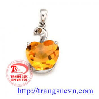 Mặt dây đá topaz thời thượng