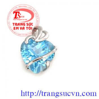 Mặt dây topaz trái tim