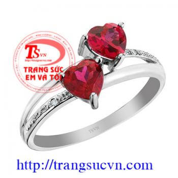 Nhẫn nữ ruby dịu dàng