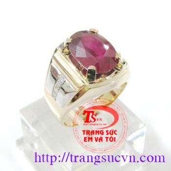 Nhẫn nam ruby facet đẹp