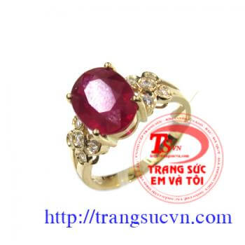 Nhẫn ruby facet nữ