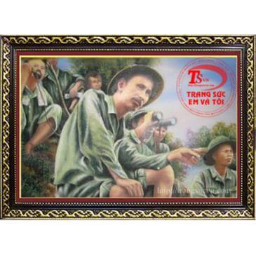 Tranh đá quý Bác Hồ