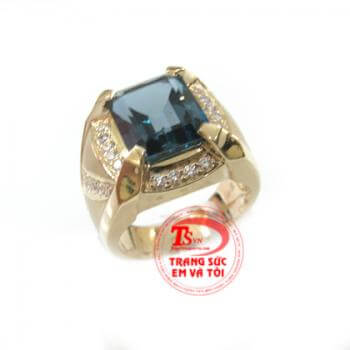 Nhẫn topaz vàng tây