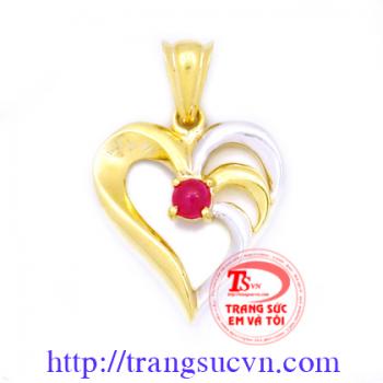 Mặt Dây Ruby Trái tim