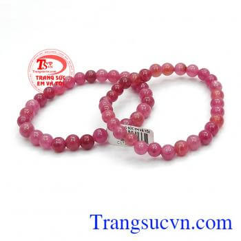 Vòng tay đá ruby hạt