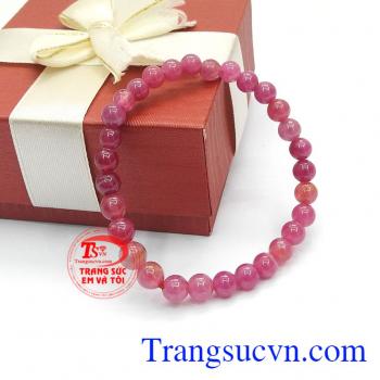 Vòng tay đá ruby hạt