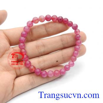 Vòng tay đá ruby hạt