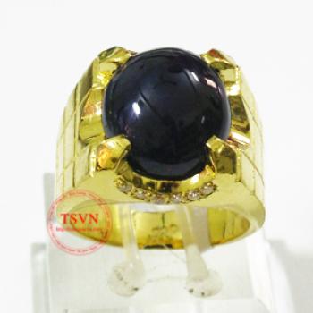 Nhẫn vàng 999 gắn Sapphire thiên nhiên