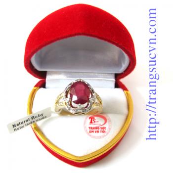 Nhẫn nữ vàng đá ruby