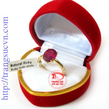 Nhẫn nữ ruby mệnh hỏa